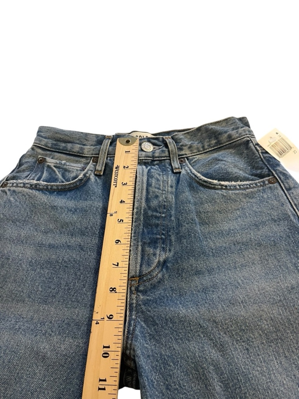 Agolde Riley Cropped High Rise Straight Jeans - Picture 9 of 10